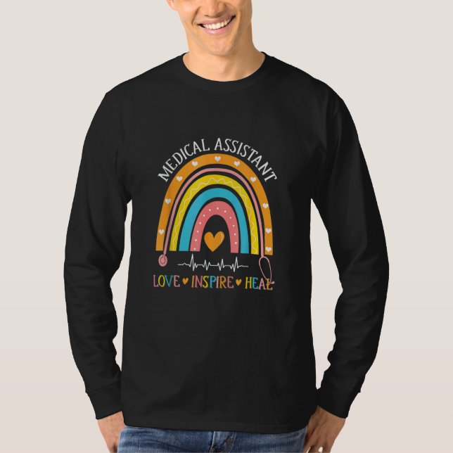 Medicinsk assistent Rainbow Kärlek Inspire Nur T Shirt (Framsida)