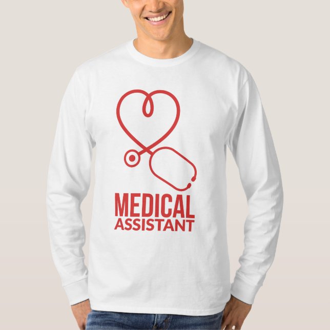 Medicinsk assistent RN Nurse Stethoscope T Shirt (Framsida)