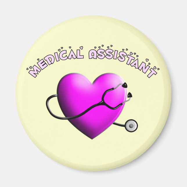 Medicinsk assistent ROSA HEART-konstruktionsgåvor Magnet (Framsidan)