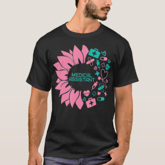 Medicinsk assistent Solrosblommor Flower Nursing S T Shirt