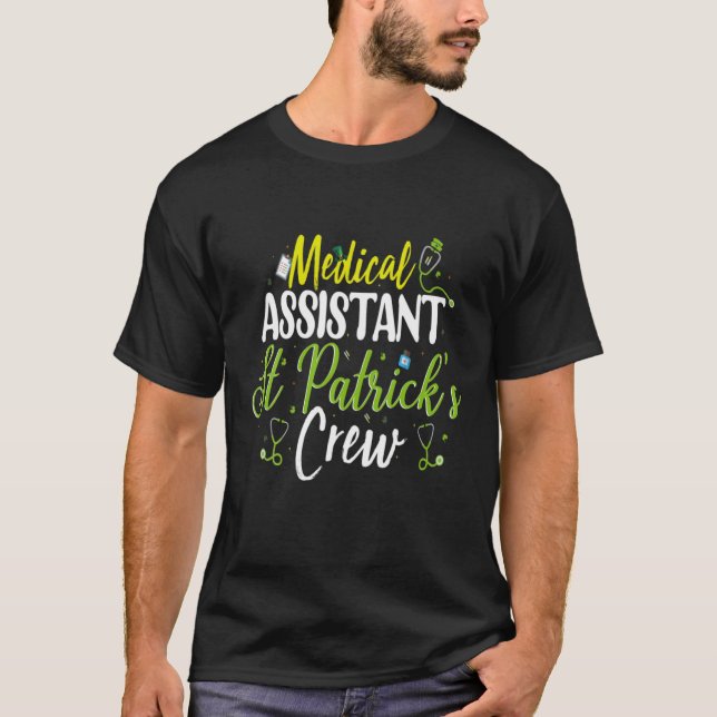 Medicinsk assistent St patrick's day Besättning Co T Shirt (Framsida)