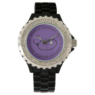 Medicinsk assistent Watch Stethoscope Lila Armbandsur