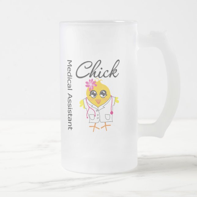 Medicinsk assistentchick frostat ölglas (Höger)