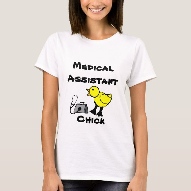Medicinsk assistentchickdam tshirt t-shirt (Framsida)