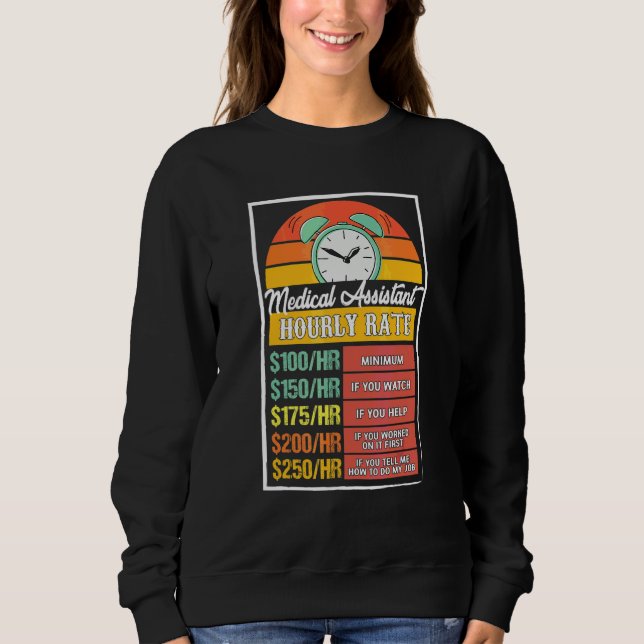 Medicinsk assistents timlön Gag T Shirt (Framsida)