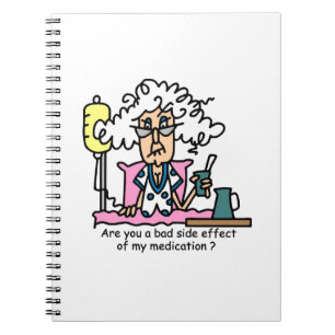 Medicinsk biverkning Humor Anteckningsbok Med Spiral