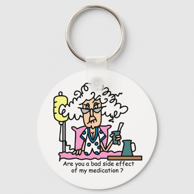 Medicinsk biverkning Humor Nyckelring (Framsida)