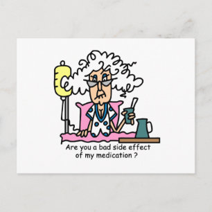 Medicinsk biverkning Humor Vykort