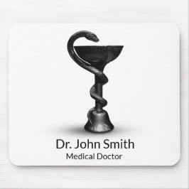 Medicinsk Black Snake Bowl Hygieia White Caduceus Musmatta