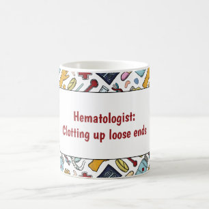 Medicinsk blodsjukpun från doktor mönster kaffemugg