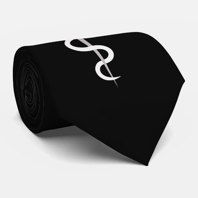 Medicinsk Caduceus Symbol Elegant Black Slips (Rullad)