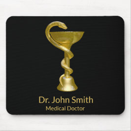 Medicinsk Classy Snake Bowl Hygieia Guld Caduceus Musmatta