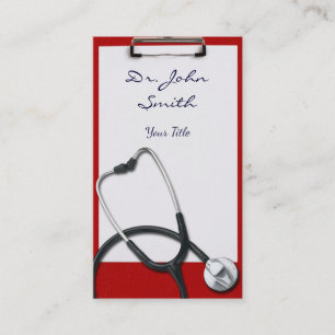 Medicinsk Clipboard med stetoskopvisitkorten Visitkort