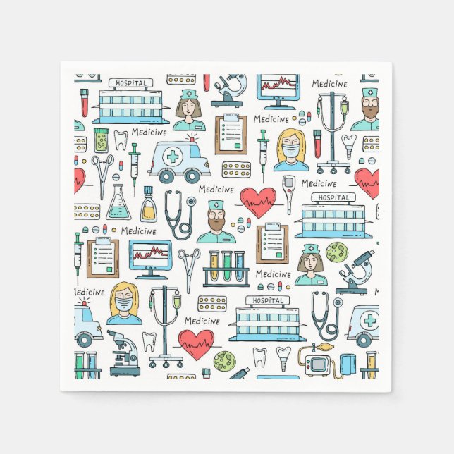 Medicinsk design i Mönster Pappersservett (Framsidan)