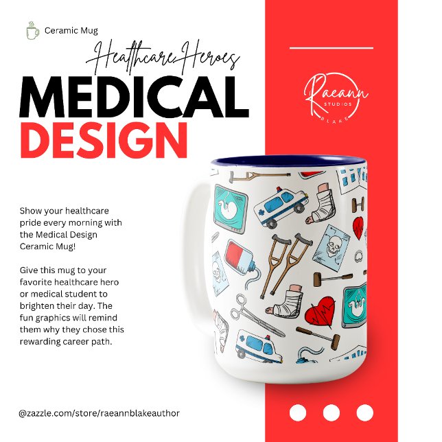 Medicinsk design, keramisk Mugg (Skapare uppladdad)
