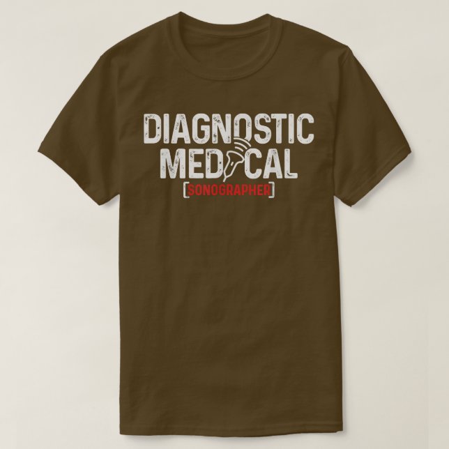 Medicinsk diagnostisk Sonography Ultrasound Echogr T Shirt (Design framsida)