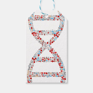 Medicinsk DNA-spiral Presentetikett