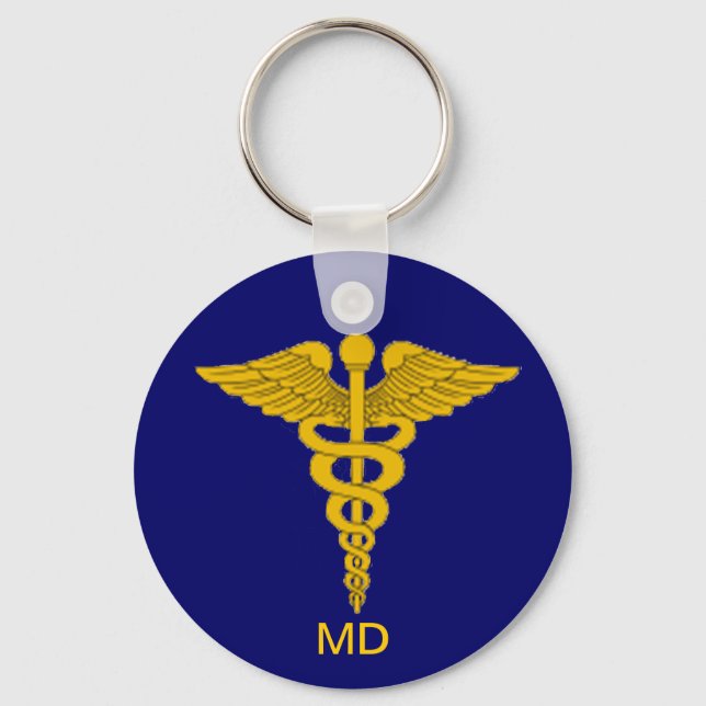 Medicinsk Doktor Caduceus Keychain Nyckelring (Framsida)
