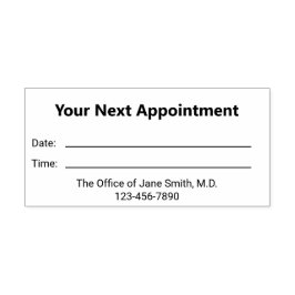 Medicinsk Doktor Din nästa Möte påminnelse Självfärgande Stämpel