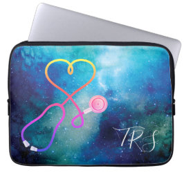 Medicinsk Doktor eller Nurse Blue Universe Laptop Fodral