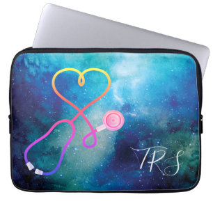 Medicinsk Doktor eller Nurse Blue Universe Laptop Fodral