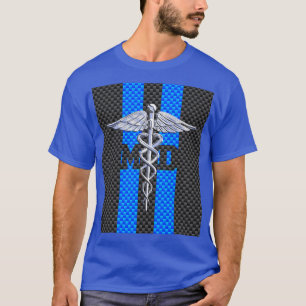 Medicinsk Doktor MD Caduceus Carbon Fiber Rand T-shirt