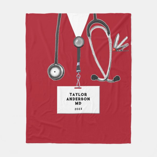 Medicinsk Doktor Studenten Gift Fleecefilt (Framsidan)