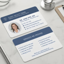 Medicinsk Doktors Foto Modern Marinblå Klinik