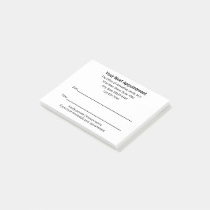 Medicinsk Doktors Nästa Tidsbokning Påminnelse Vit Post-it Block