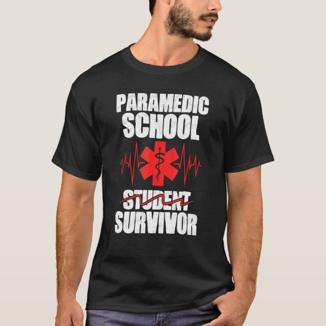 Medicinsk EMS Student Sjukvårdare School Survivor T Shirt (Framsida)