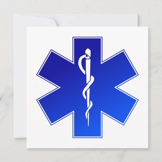 Medicinsk EMS-symbol Inbjudningar (Framsida)