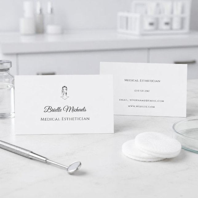Medicinsk estetiker Minimalistisk Elegans Visitkort (Medical Esthetician Minimal Elegant Business Card
)