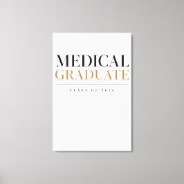 Medicinsk examen 2026 Anpassat namnpresent Canvastryck