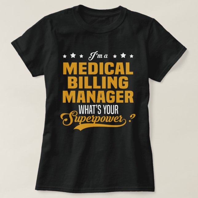 Medicinsk faktureringshanterare t shirt (Design framsida)