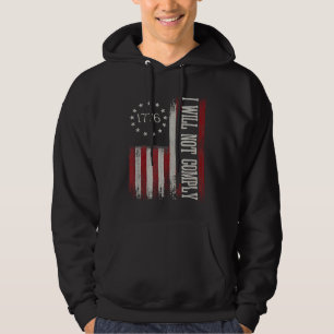 Medicinsk frihet Jag kommer inte att följa Inga ma Hoodie