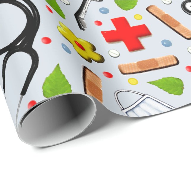 Medicinsk gåva presentpapper (Rullad Hörn)