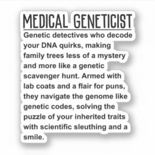 Medicinsk genetikist klistermärken