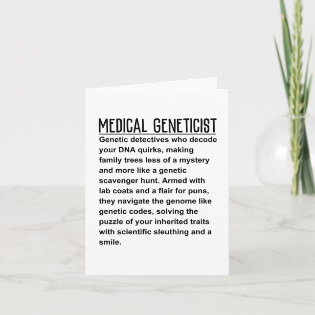 Medicinsk genetikist kort (Framsida)