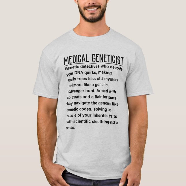 Medicinsk genetikist t shirt (Framsida)