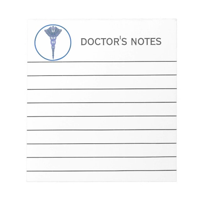 Medicinsk hälso- och sjukvård Doktor Nurse Notes Anteckningsblock (Framsida)