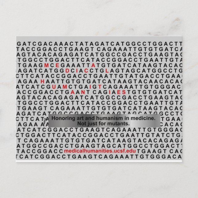 Medicinsk humanism DNA Vykort (Framsida)