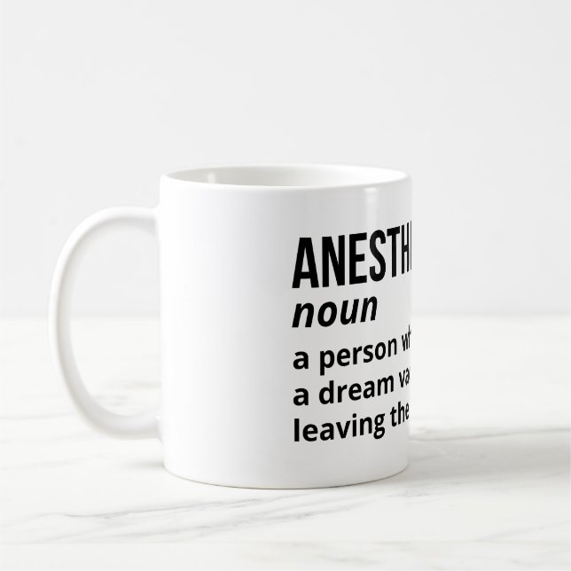 Medicinsk Humor - Anestesiolog Definition Mugg (Vänster)