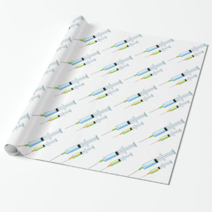 Medicinsk injektionsspruta presentpapper