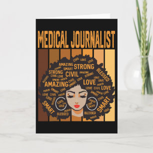 Medicinsk journalist kraftfull Svart historiemånad Kort