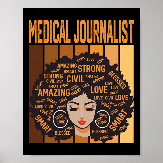 Medicinsk journalist kraftfull Svart historiemånad Poster (Framsidan)