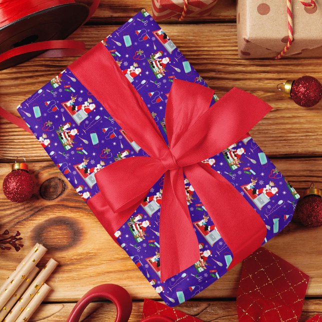 Medicinsk jul i Doktor med tomten Presentpapper (Skapare uppladdad)