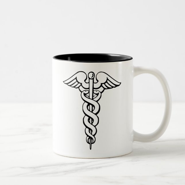 Medicinsk Kaduceus-symbol Professionell Mugg (Höger)