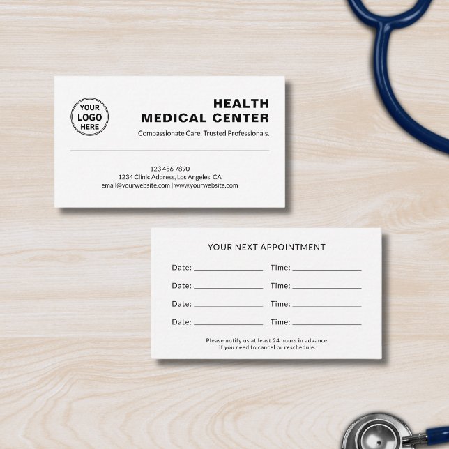 Medicinsk Klinik Läkare Flera Tidsbeställning Kort (Medical Clinic Doctor Multiple Appointment Card)