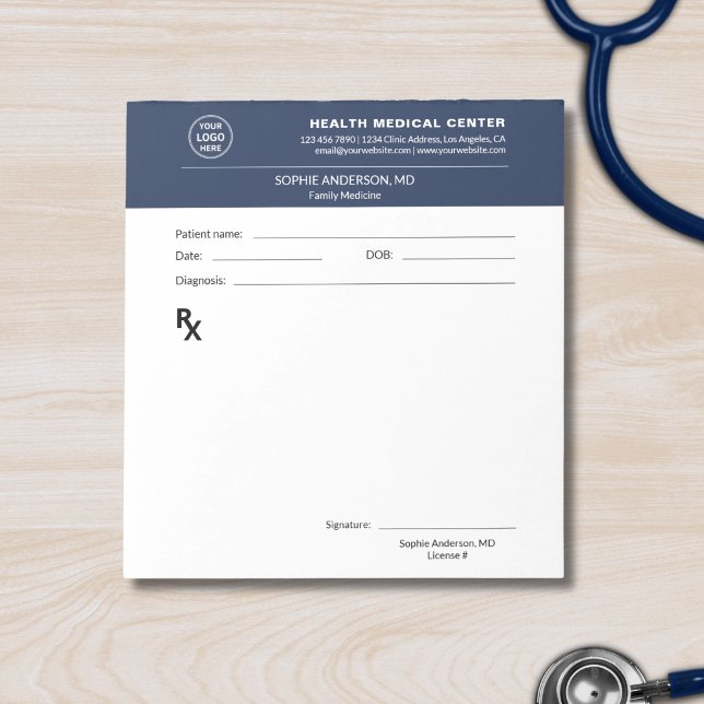 Medicinsk Klinik Läkare Recept Anteckningsblock (Medical Clinic Doctor Prescription Notepad)