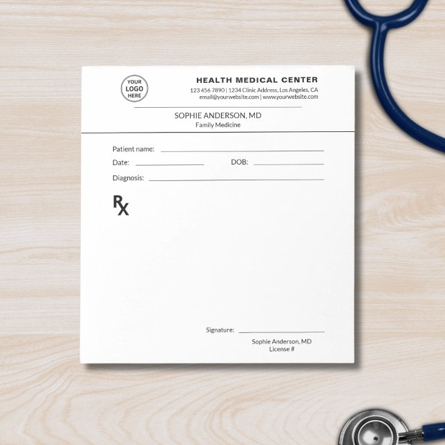 Medicinsk Klinik Läkare Recept Anteckningsblock (Medical Clinic Doctor Prescription Notepad)